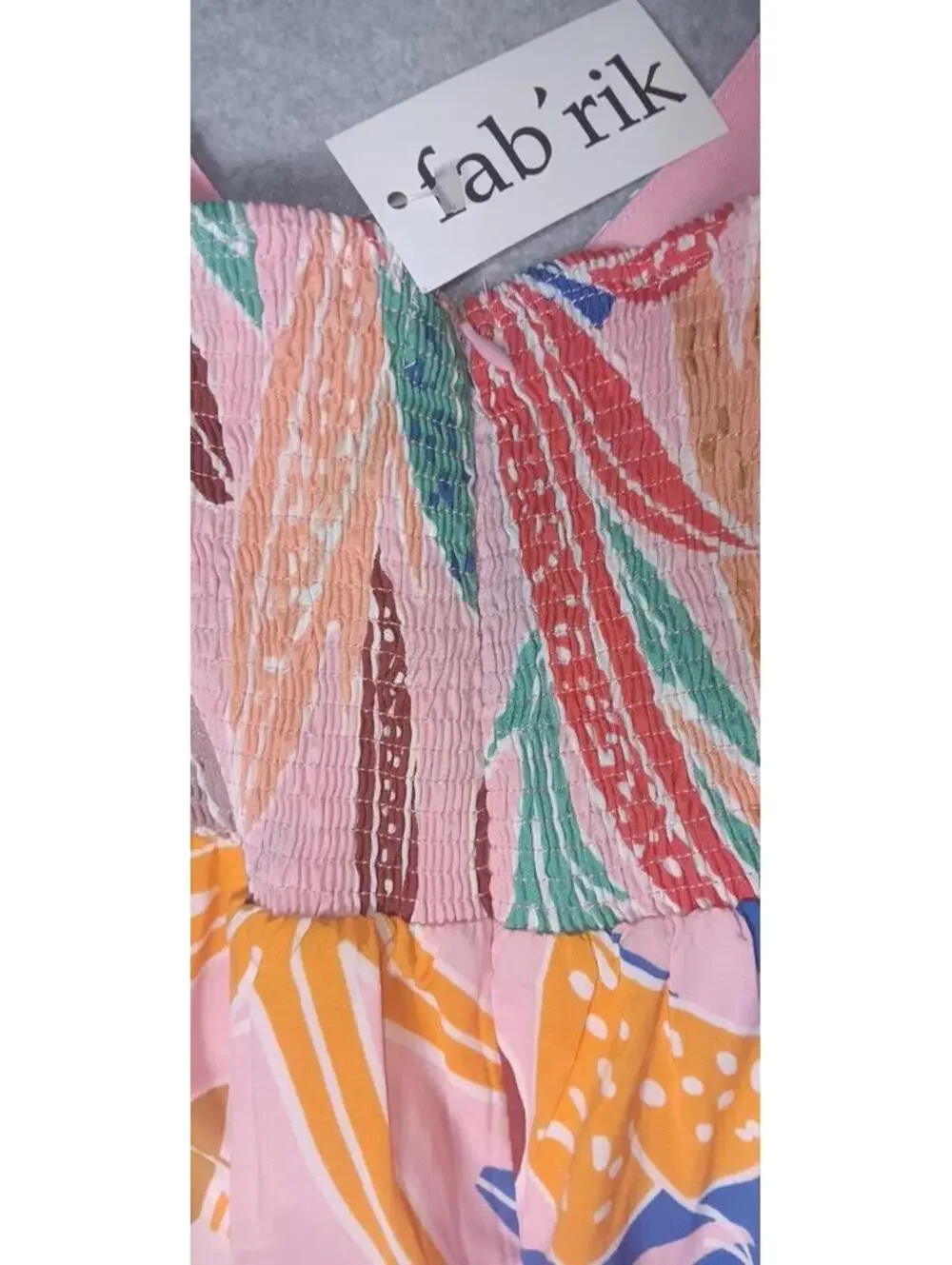 NWT! Fab'rik Reese Fitted Palm Print Midi Dress Womens Size Small Multicolor... - Picture 13 of 14